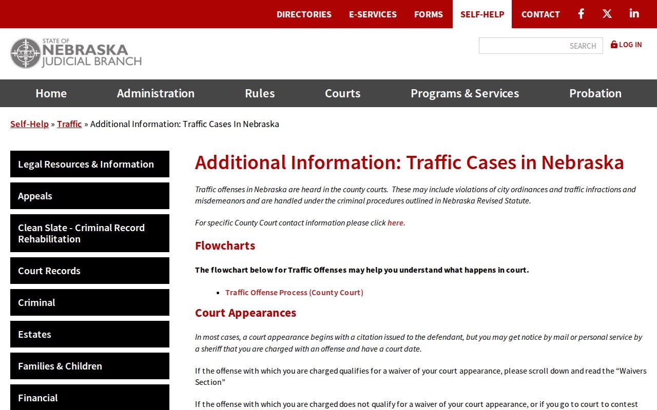 Keith County traffic court records Nebraska traffic case information